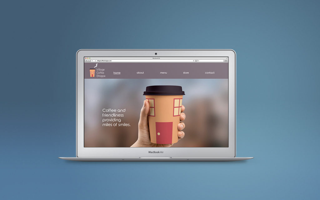 Village Coffee Shoppe website mockup